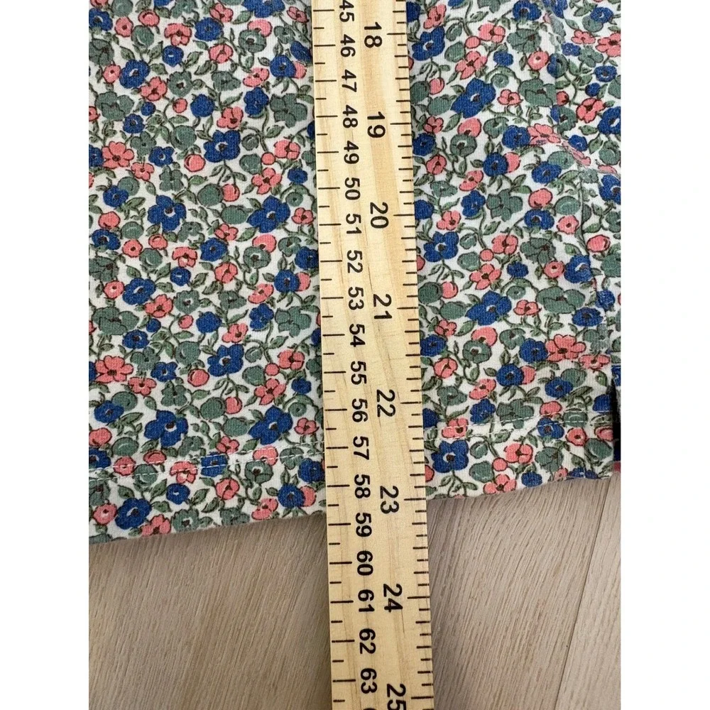 Mini Boden Jersey Dress Kids 7-8Y Multi Floral Bunny Applique Long Sleeve Spring